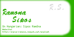 ramona sipos business card
